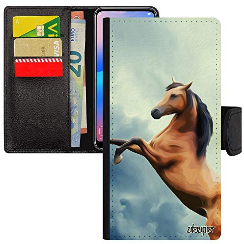 utaupia Coque pour Honor 9 à Rabat Cheval Unique Bleu Animaux Poulain Smartphone Ciel magnetique Equitation Nuage Poney Antichoc Animal Design de