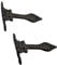 B&M Black Antique Ornate Fleur-De-LYS Hinges - 6 (152mm) - 1 Pair