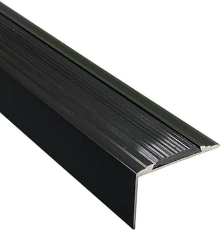 Stair Edge Nosing Trim - 900mm x 46mm x 30mm - Anti Slip Tread - Nose Edging - Screw Down by FloorPro® (Black)