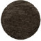HomebyHome Teppich Rund Shaggy 120 cm Rund - 50 mm Florhöhe Hochflor Runder Teppich Braun Extra Weich und Flauschig - Langflor Teppiche für Wohnzimmer Schlafzimmer, Küche, Flur - Carpet