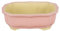 Ovale Bonsaischale aus rosa glasiertem Steinzeug 14x9,5x4,5 cm - A2