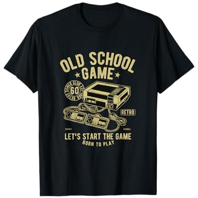 Gaming Old School Gamer Rétro Jeu Vidéo Arcade T-Shirt