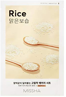 MISSHA Reis Rice Sheet Mask anti-aging, feuchtigkeitsspendend, stärkend Tuchmaske Korean Kosmetik kbeauty set 4 pcs