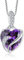FJ Unendlichkeit Februar Geburtsstein Kette Damen 925 Sterling Silber Herz Amethyst Anhänger Halskette Schmuck Geschenke für Damen Frauen Mutter Freundin Mama