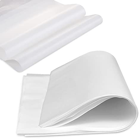 100PCS Greaseproof Paper Sheets, 23 * 33cm White Pre-Cut Baking Parchment Paper Non-Stick Food Wrapping Deli Papers for Cakes French Fries Sandwiches Burgers Hot Dogs