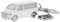 BRISA VW Collection - Volkswagen 3D Metall-Schlüssel-Anhänger-Ring-Schlüsselbund-Accessoire im T5/T6 Bulli Bus Design (Classic Bus/Silber)