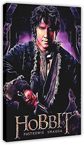 AIPHE Kunstwerk Malerei Leinwanddrucke Klassisches Filmplakat Der Hobbit 4 Wall Art Decor Print Bilder für Wohnzimmer Schlafzimmer 60x90cm Kein Rahmen