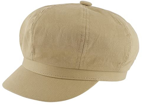 MK MATT KEELY Schirmmütze Damen Baskenmütze Newsboy Barett Cap Damen Ballonmütze mit Visier für Vier Jahreszeiten,Khaki