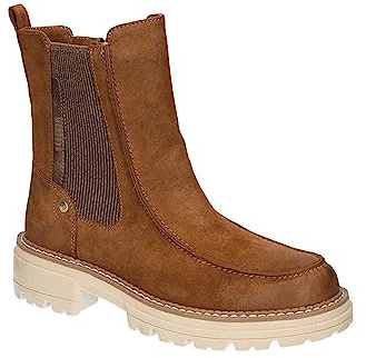 MUSTANG Damen Chelsea Boots Stiefelette Reißverschluss 1437-507, Größe:38 EU, Farbe:Braun
