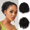 RUWISS Afro Kinky Pferdeschwanz Haarteil Haarverlängerung Locken mit Kordelzug Braun Kunsthaar Ponytail Extension für Damen Gewickelt Zopf Ponytail 15cm (6 Inch (Pack of 1), 2#)