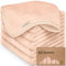 6-Pack Lingettes de Bébé en Bambou Bio - Lingettes Douces en Bambou, Lingettes de Bébé Bio, Enfants, Serviettes de Bébé, Lingettes en Molleton, Serviette de Bébé, Lingettes pour Le Visage (Peachy)
