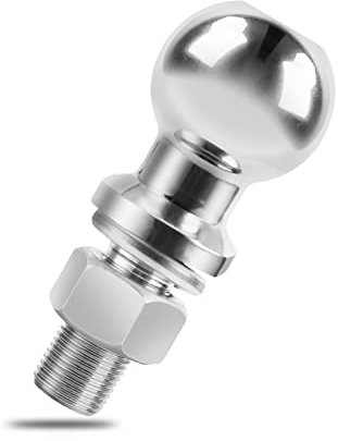 Anhängerkupplung 3.5 Tonnen Anhängerkupplungen 50mm Kugelkopf für Ackerschiene mit Verchromter Sechskantmutter, Anhängerkupplungskugel für ATV UTV Rasentraktor