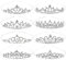 Cinaci 8 Stück Silber Metall Glitzer Strass Kronen-Stirnbänder Hochzeit Prom Geburtstagsparty Prinzessin Haar Tiaras Haarspangen Zubehör für Kinder, Mädchen, Teenager, Frauen und Bräute