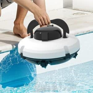 ALSUP Aspirateur de Piscine Automatique, Robot Nettoyeur de Piscine sans Fil, Nettoyeur sous-Marin à escalader Les Murs, idéal pour Les piscines Hors-Sol et enterrées.