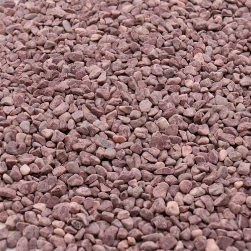 Premium Pebbles Felsen für Pflanzen. Dekorative Kieselsteine, Rot, 1,27 cm, 4,5 kg. Für Garten, Landschaftsbau, Innenbereich, Vasenfüller, Basteln, Sukkulenten, Töpfe, Pflanzen (Mini, Rot, 10)