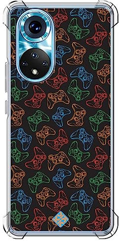 Movilshop Anti-Shock Case for Honor 50 Drawing Gamers [Xbox Controllers] Reinforced Corner Silicone 1.5 mm Thick Flexible Transparent