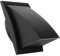 Ø 125mm / 5'' Cowled Duct Cover with Gravity Flap - Ventilation Grille with Rain and Wind Protection - External Air Vent Covers - ABS Plastic Anthracite