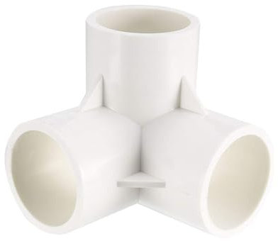 TA-VIGOR 3-Way Elbow PVC Pipe Fitting Furniture Grade 32mm Size Tee Corner Fittings White