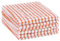 Uxcell Checked Kitchen Tea Towels, Cotton Washable Dish Cloth, 28cm x 40cm Orange Pack of 6