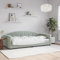 Festnight Tagesbett Einzelbett Schlafsofa Polsterbett 90x200 cm Bettsofa Samt Schlafsofa Funktionsbett Jugendbett Kinderbett Gästebett Bettsofa Hellgrau
