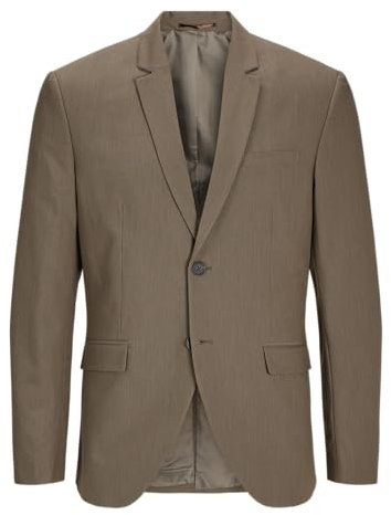 JACK&JONES Herren Jprbushwick Harry Blazer Slim Anzugjacke, Greige/Checks:Slim FIT, 52