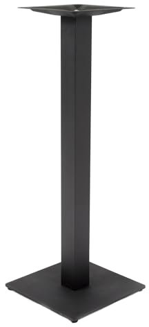 Acht & Acht Tischgestell Tischbein TBC-8100H-8 | Esstisch | Metall | Höhe 108 cm | schwarz pulverbeschichtet | Bodenplatte 40x40 cm | Indoor | 17 kg | Max. Tischplattengröße 60x60 / Ø 70 cm