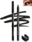 Lot de 2 eyeliner en gel noir mat imperméable - Crayon eyeliner crème longue durée avec aiguiseur - Crayon khôl crémeux lisse et imperméable pour femme