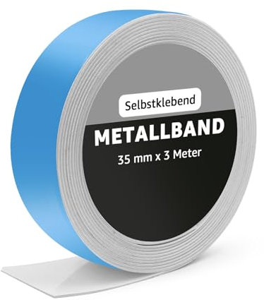 Metallband selbstklebend für Tonies Figuren Regale Ferroband Magnetband für Magnete Eselbstklebend isenband Stahlband (35 mm, 3 M)