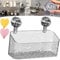 Camic Raidley No Drill Clear Wall Caddy, Bathroom Shelf, Suction Cup Storage Innovation, Androf Acrylic Transparent Shower Organizer (02Rectangle-Silver)