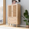 Merax Wohnzimmer Sideboard Kommode mit Türen und Schubladen, großem Stauraum, 60T x 40B x 120H cm, Holz, Wood