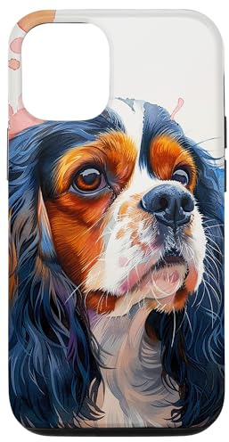 Hülle für iPhone 12/12 Pro Cavalier King Charles Spaniel Aquarell Grafik