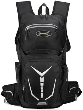 Ldabrye Lässiger Tagesrucksack, klassischer Rucksack für College, Reisen, Arbeit, große Kapazität, Rucksack für Damen, Herren, Sportrucksack, Outdoor, Radfahren, Wandern, Sportrucksack, Schwarz
