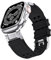 NotoCity für Apple Watch Ultra 2/Ultra Armband 49mm, für Series 10/9/8/7/6/5/4/SE/SE2 46mm 45mm 44mm, Silikon für iWatch Series 3/2/1 42mm (Schwarz) - Damen und Herren
