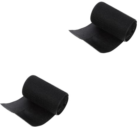 QUMIIRITY 2st Bodenkordelabdeckung Teppich Kabelbinder Kabelschutzboden Kabel Bodenleiste Bodenkabelabdeckung Kabelabdeckungsgriff Kabelhalter Kabel-organizer Polyester Black