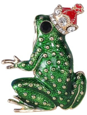 WESIEVYA Frosch Brosche Emaille Ebene Anstecknadel Legierungsmaterial Charmante Frauen Kleidung Rucksack Schmuck Dekoration