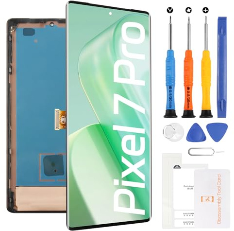 Bildschirm-Ersatz für Google Pixel 7 Pro GP4BC, GE2AE 17 cm (6,7 Zoll) OLED-LCD-Display, Touch-Digitalisierer, Glasmontage – Werkzeuge (nicht für Pixel 7/7a)