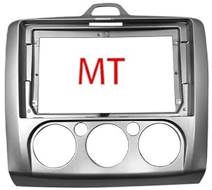 /Fit for Ford Focus 2 MK2 2004-2011 (9 Zoll. Schwarz) Auto Radio Blenden Android GPS MP5 Stereo Player 2 Din Head Unit Panel Dash Rahmen Autoradio Radioblende Doppel,Autoradio-Rahmen(Frame-MT silver