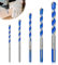5 Pcs Concrete Drill Bit Set 4/5/6/8/10 mm, Masonry Drill Bit Carbide MultiConstruction Drill Bit Industrial Strength for Stone Tile Brick Ceramic Glass Cement Metal Sheet Plastic Wood with Box