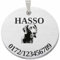 INDIGOS UG - Deutsche Dogge - Hundemarke mit Gravur rund - Wunschtext personalisiert - Edelstahl 40mm - Namensschild Halsband - Dog Tag - Anhänger Marke für Hunde & Welpen