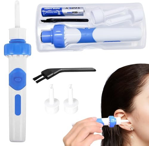 Aspiratore per Cerume Oroclear, Nuovo Aspiratore per la Pulizia Delle Orecchie Oroclear, Aspirapolvere Elettrico per la Rimozione Del Cerume, con 2 Testine Di Ricambio Lavabili e Batteria ear pick