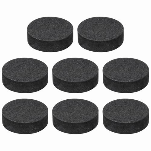 sourcing map 8 Pcs Single Sided Speaker Isolation Feet Pads, 30mmx10mm Non Slip Foam Shock Absorption Base Pad Amplifier Stand Feet Mat for Speaker HiFi Home Theater Sound System, Black