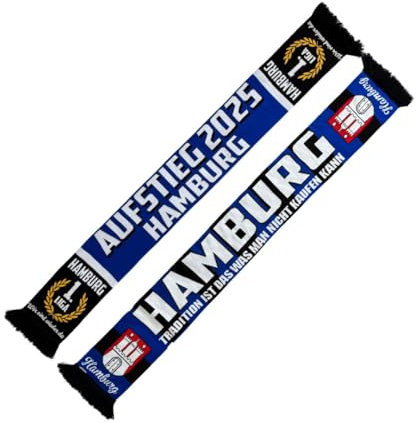 Elastico-Schal Hamburg - Aufstieg 2025, Aufsteiger 2025, 1887, Fanschal, Strickschal, besonders kräftige Farben, extra weiche Qualität