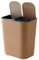 Cubo de basura doble con combinación de reciclaje, cubo de basura de 18 L con tapas de botón a presión, contenedor de residuos de cocina para salón, terraza, camping, jardín, hogar, comedor