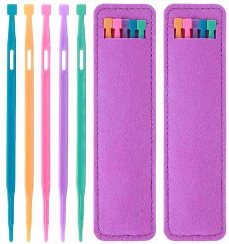 5 Pcs that Purple Thang Sewing Tools, Sewing Stiletto Tool Craft Stuffing | Versatile Gadgets Quilting Accessories for Sewing & Craft Projects, with Purple Storage Bag