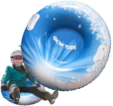Winter Snow Tube - Familien Winter Schlauch Rodel Aufblasbar - 80 cm Outdoor Sport Spielzeug Mit 2 Griffen Für Ski Rodelbahn Park Garten