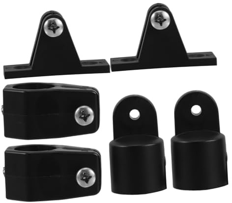 LOEFLIFA 6 Piezas Soporte Fijación Toldo Bimini Náutico Negro Duradero Resistente para Cubierta Yate Compatible con Toldos