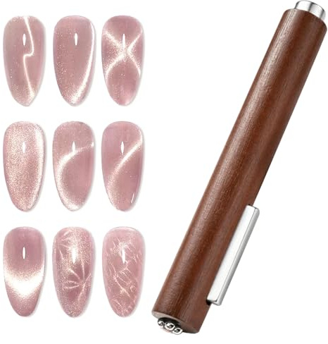 3-in-1 Cat Eye Magnet Wand for Nail Art, Strong Neodymium Nail Magnets for Cat Eye Gel Polish DIY Home Manicure Tools