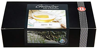 Schrader | Teebeutel | Grüner Tee | China Jasmin Tee | Bio-Qualität | 25 Pyramiden-Teeaufgussbeutel | 37,5g