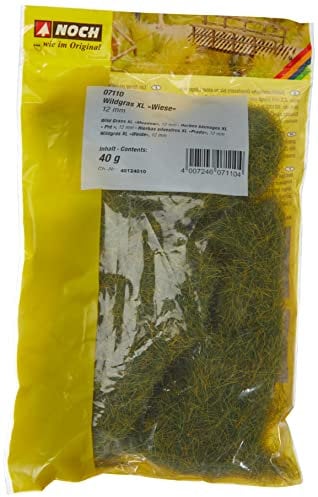 NOCH® Wildgras XL „Wiese“, statisches Gras für Modellbau, 12 mm, ideal für Spurweite 0 und andere