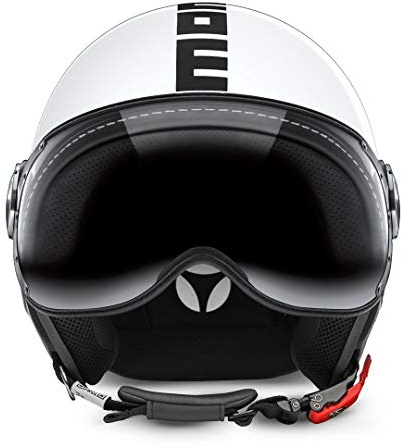 MOMO DESIGN Casco CLASSIC Bianco Lucido - Nero, Taglia XL